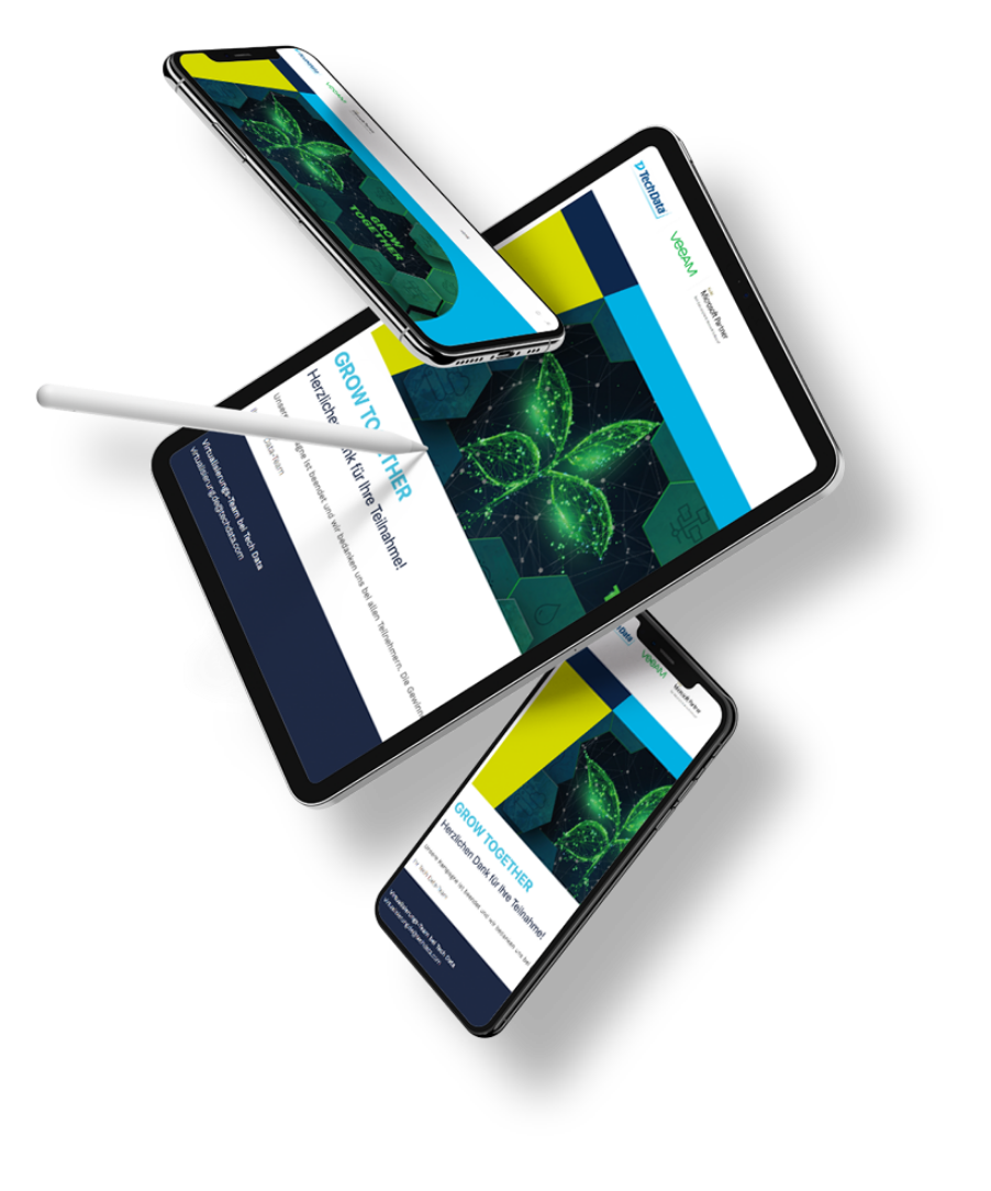 Mockup Devices Veeam-Kampagne Grow-Together